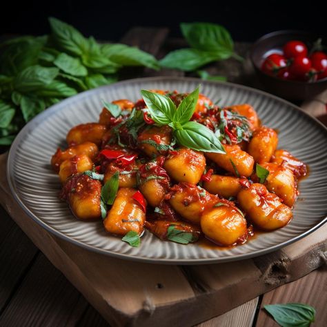 Hello there, fellow food enthusiasts! I’m Surya Chaturvedi, and I am delighted to introduce you to a recipe that will set your taste buds on fire – Tangy Tomato Gochujang Gnocchi! Get ready for a … Gochujang Gnocchi, Italian Dumplings, Gochujang Recipe, Sweet Chili Sauce Recipe, Savory Recipe, Gnocchi Recipe, Fusion Dishes, Dairy Free Diet, Gnocchi Recipes