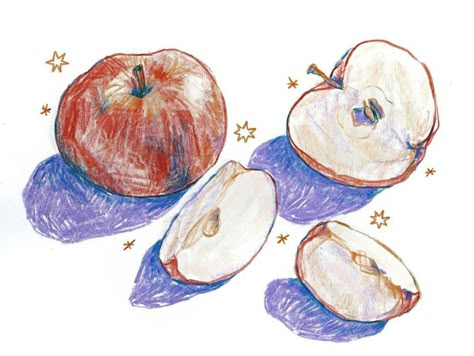 Apple Still Life, Picking Apples, 캐릭터 드로잉, Arte Inspo, Sketchbook Inspiration, Art Journal Inspiration, Funky Art, 그림 그리기, Pretty Art