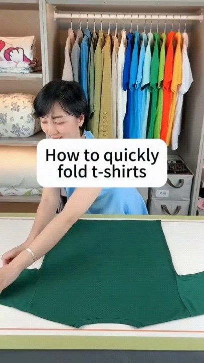 How To Folding | Nice way to fold t-shirts💕#foldingclothes #tshirthack #storage #fy #laundrytok | Instagram Rolling Clothes For Packing, Fold Tea Towels, Folding Organization, Effective Spaces, Folding Tricks, Folding Shirts, Tshirt Hacks, Laundry Diy, Konmari Folding