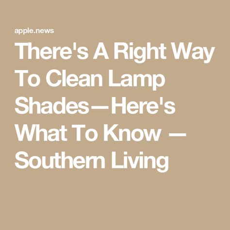 There's A Right Way To Clean Lamp Shades—Here's What To Know — Southern Living Southern Living, Cleaning Tips, Lamp Shades, Lampshades, Clean House, Cleaning Hacks, Easy Cleaning, Lamp Shade, Lamps