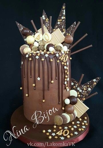 Photo Choc Drip Cake, Drippy Cakes, 40th Cake, 21st Cake, Chocolate Drip Cake, Drizzle Cake, 18th Birthday Cake, 40th Birthday Cakes, Candy Cakes