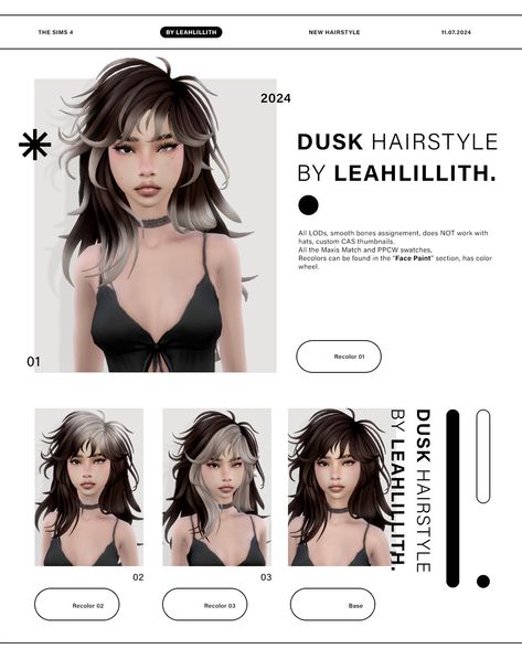 Dusk Hairstyle (Maxis Match): DONWLOAD Sims 4 Half Up Half Down Hair, Wolfcut Sims 4 Cc, Ts4 Maxis Match Hair, Sims 4 Skintones, Sims 4 Tsr, Sims 4 Cas Mods, Cc Folder, Sims 4 Body Mods, Tumblr Sims 4