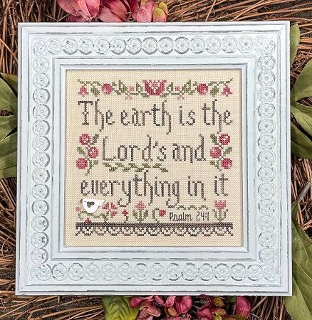 My Big Toe Designs - What's New Christian Cross Stitch Patterns Free, Christian Cross Stitch Patterns, Comforting Scripture, Psalm 24, Little House Needleworks, Christian Cross Stitch, Mill Hill Beads, Cross Stitch Patterns Free, Cat Wall