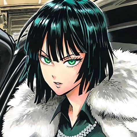 Fubuki Icon, Green, Anime, Hair, Black