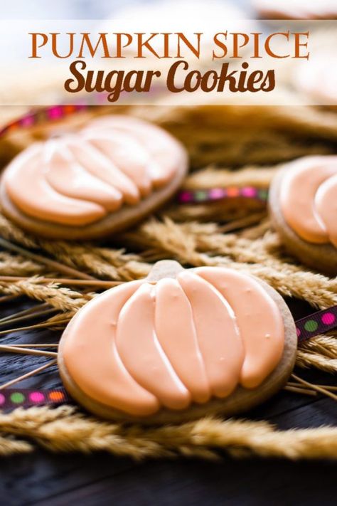 Pumpkin Spice Sugar Cookies - Beautiful Life and Home Best Pumpkin Cookies, Cookies For Fall, Rolled Sugar Cookie Dough, Pumpkin Cookies Decorated, Sugar Cookie Dough Recipe, Pumpkin Spice Sugar Cookies, Lofthouse Sugar Cookies, Spice Sugar Cookies, Cookies Pumpkin