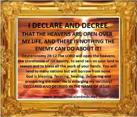 I Decree and Declare, according to the Word, by the Blood and in Jesus' name, it is done! Declare And Decree, I Decree And Declare, Gods Promises Quotes, Decree And Declare, Intercession Prayers, Joel Osteen Quotes, Warfare Prayers, Morning Quotes For Friends, I Declare