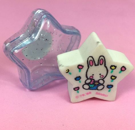 Eraser Aesthetic, Mini Bunny, Cute Stationary, Cute School Supplies, Art Characters, Pencil Cases, Cute Stationery, Little Twin Stars, Erasers