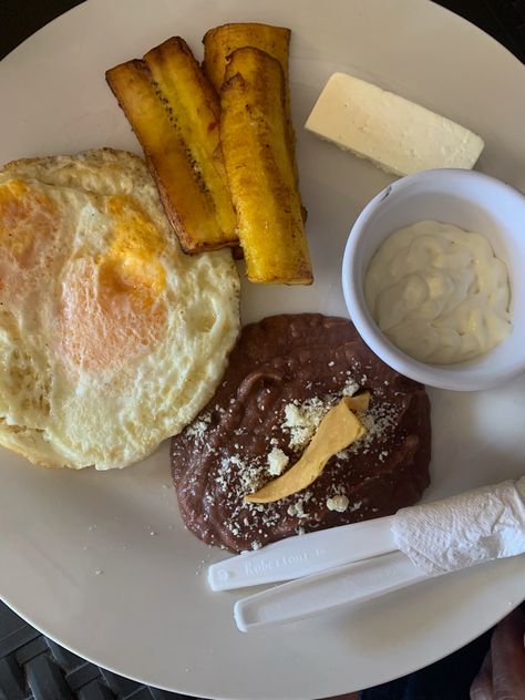 #desayuno #eggs #frijoles #plantains #platano #food Cheese, Quick Saves