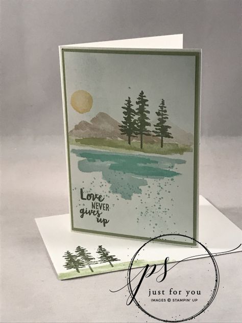 Waterfront Cards Su, Stampin Up Waterfront Stamp Set, Su Waterfront Card Ideas, Stampin Up Waterfront Card Ideas, Waterfront Stampin Up Cards, Stampin Up Waterfront Cards, Seaside Cards, Outdoor Card, Sea Cards