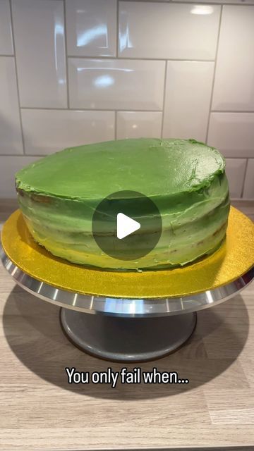 Mona on Instagram: "You only fail when… #pistachio #pistachiocake #pistachioganache #green #greencake #ricepaper #ricepapersail #gold #goldenleaf #birthdaycake #cakeideas #cakereels #foodporn #foodstagram #foodie" Pistachio Cake Design, Green Cake, Pistachio Cake, Rice Paper, Pistachio, Birthday Cake, Baking, Cake, Green