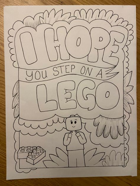 Drawing I Hope You Step On A Lego Coloring Page, Simple Stuff To Draw When Bored, I Hope You Step On A Lego, Things To Draw When Your Mad, What To Draw When Bored Doodles, Easy Stuff To Draw Step By Step, Things To Draw On A Whiteboard, Easy Things To Draw When Bored, Lego Coloring Page