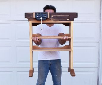 Hey Guys, these are the plans to my portable woodworking workbench that fits on a Ridgid wheeled toolbox. Checkout the videos to see how I built my mobile workben... Portable Workbench, Organize Life, Table Ikea, Desk Diy, Woodworking Bed, Workbench Plans, Woodworking Patterns, Woodworking Table, Woodworking Workbench