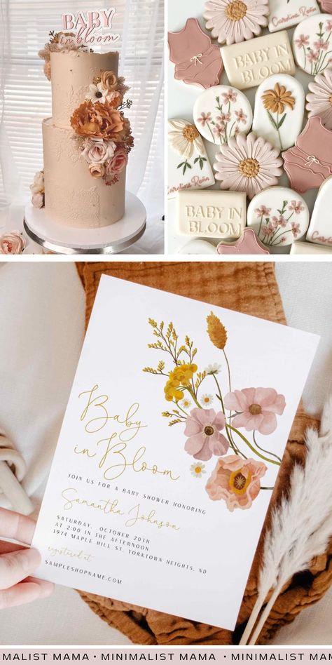 Subtle Baby Shower Theme, 2024 Baby Shower Themes, Girly Baby Shower Themes, September Baby Showers, Modern Baby Shower Themes, Flower Baby Shower Theme, Chic Baby Shower Ideas, Spring Baby Shower Themes, April Baby Shower