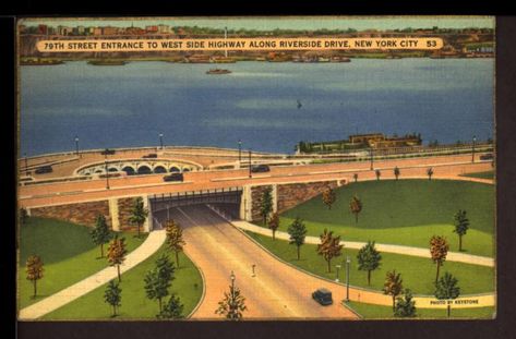 West Side Highway, Henry Hudson, Manhattan City, Riverside Drive, Hudson River, West Side, Digital Library, Transportation, Columbia