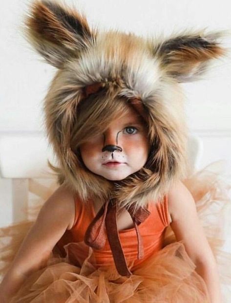 Kids Fox Costume, Squirrel Costume, Karneval Diy, Fox Makeup, Fox Costume, What Does The Fox Say, Kids Dress Up, Dresses For Kids, First Halloween