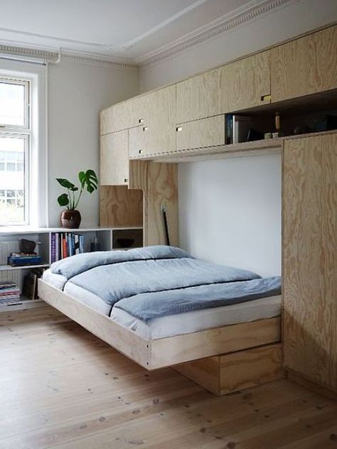 Beautiful Bed Designs, Scandinavian Design Bedroom, Plywood Interior, Bed Design Modern, Scandinavian Bedroom, Modern Kitchen Design Luxury, Design Bedroom, Space Saving Furniture, Murphy Bed