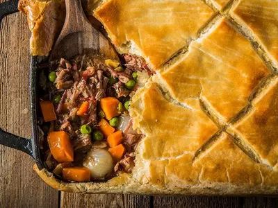 Smoked Baked Recipes: Desserts & Casseroles | Traeger Pellet Grills Dinner Leftovers, Pellet Grill Recipes, Traeger Recipes, Puff Pastry Dough, Wood Pellet, Traeger Grill, Pot Pies Recipes, Smoked Brisket, Pellet Grill