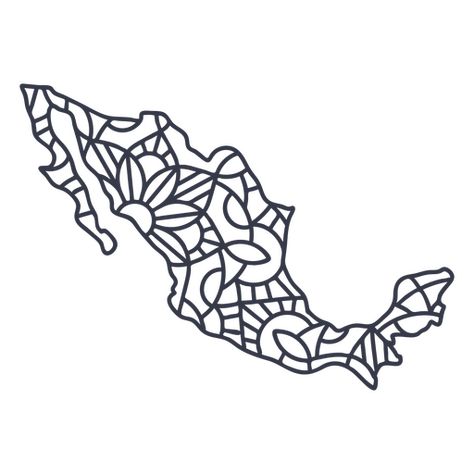 Mexico map  silhouette mandala stroke PNG Design Map Silhouette, Mexico Map, Design Mandala, Png Design, Clipart Images, Svg Design, Png Image, T Shirt Design, To Sell