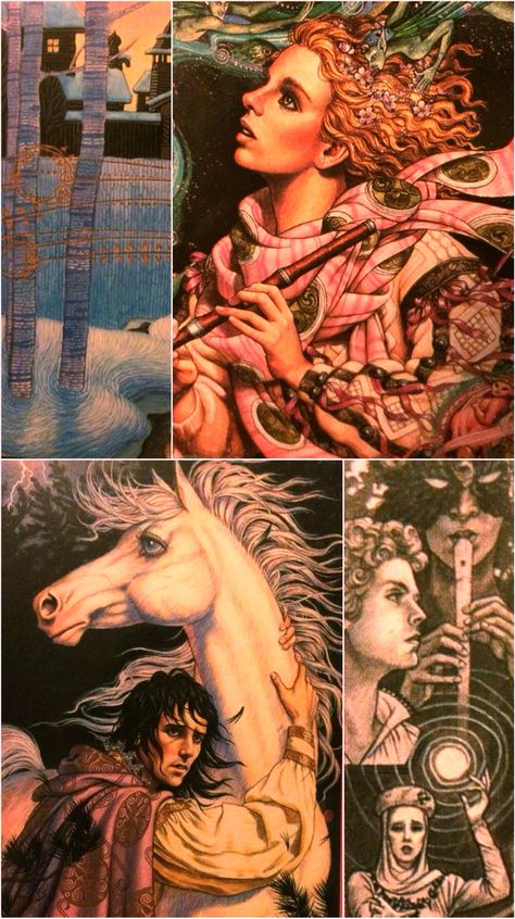 Jody Lee's work makes me so happy - illustrations taken from Mercedes Lackey's Magic's Pawn and Arrow's Flight covers and Sing the Four Quarters by Tanya Huff Happy Illustrations, Mercedes Lackey, Pre Raphaelites, Arte Aesthetic, Fantasy Concept, 80s Vibes, Weird Stuff, Fantasy Concept Art, Book Cover Art