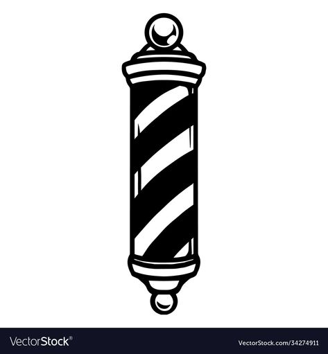 Barber Tattoo Design, Barber Pole Tattoo, Barber Tattoo Ideas, Pole Tattoo, Old School Barber, Barbershop Logo, Barber Shop Pole, Barber Tattoo, Barber Logo