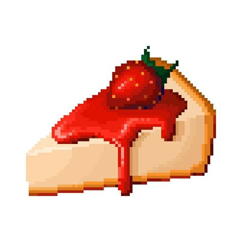 Pixel Art Food, Watermark Ideas, Piskel Art, Pixel Art Tutorial, Easy Pixel Art, Pix Art, Low Poly Art, Red Icons:), Anime Pixel Art