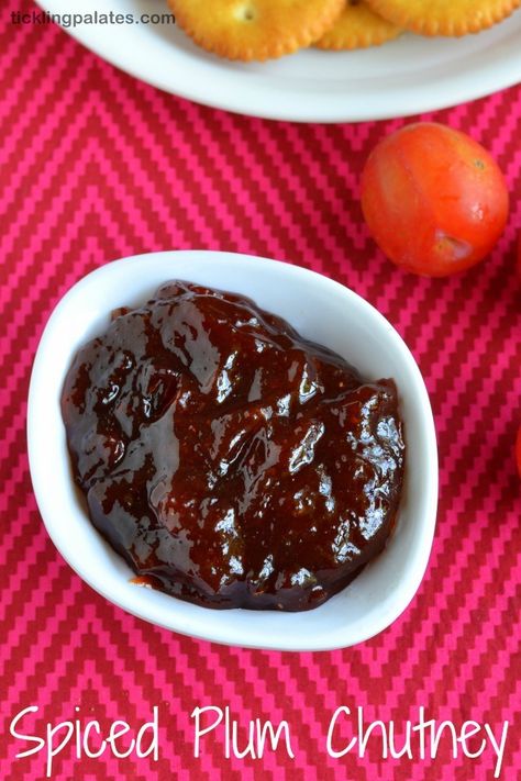 Fruit Paste Recipe, Pickled Plums Recipe, Plum Chutney Recipes, Plum Sauce Recipe, Plum Dessert, Plum Chutney, Canned Plums, Apple Chutney, Plum Recipes