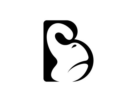 B Gorilla by Agus Triana on Dribbble Gorilla Logo, Big Boss, Letter R, Negative Space, Monkeys, Logo Branding, Global Community, Creative Professional, Branding