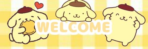 Welcome Banner Discord, Pompompurin Banner, Discord Welcome Banner, Welcome Discord, Welcome Pictures, Welcome Images, Welcome Banner, Gold Aesthetic, Hello Kitty