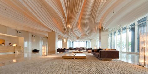 Hilton Pattaya / Department of Architecture | ArchDaily Modern Lobby, Luxury Hotels Interior, Hotel Lobby Design, Thailand Hotel, Lobby Interior, Hotel Interior Design, Lobby Design, Hotel Interior, Stunning Interiors