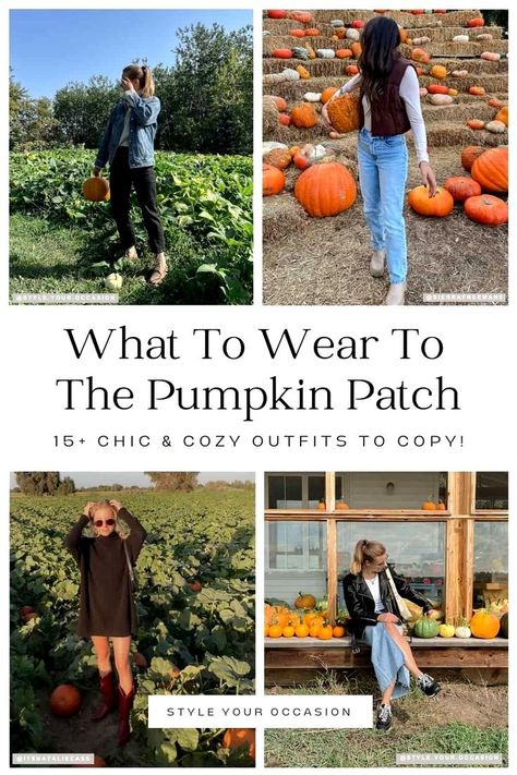 Looking for the perfect fall pumpkin patch outfit ideas for women? We’re sharing 15+ cute and cozy casual fall outfits that are perfect for the pumpkin patch (or any other fall activity! Click through for all of the fall fashion inspiration 2023 Pumpkin Patch Outfit, Fall Outfits 2023 Pumpkin Patch, Pumpkin Patch Outfit 2023, What To Wear To A Pumpkin Patch, Casual Pumpkin Patch Outfit, Warm Pumpkin Patch Outfit, Fall Outfit Warm Weather, Outfits For Pumpkin Patch Fall, Pumpkin Patch Outfit Hot Weather