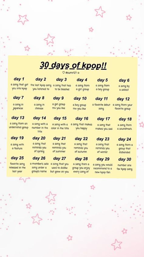 #kpop #kpopchallenge #30daysofkpop Kpop Songs List, Kpop Playlist Ideas, Kpop Playlist, Songs List, Kpop Songs, Playlist Ideas, Pop Albums, Song List, K Pop