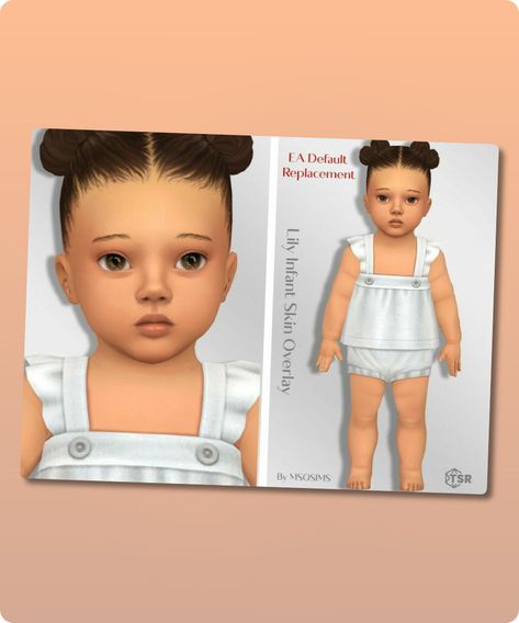 This soft infant skin overlay is a default replacement which overwrites EA’s skin. You can only use 1 default skin overlay at a time. Base Game and HQ Mod Compatible. Filesize: 12 MB #sims #skins #sims4cc #hq_mod #sims4 #gaming Sims 4 Kids Skin Overlay, Sims 4 Child Skin Overlay, Sims 4 Infant Skin Overlay, Sims 4 Body Mods Skin, Overlay Sims 4, Sims Overlay, Skin Overlay Sims 4, Skin Overlay Sims 4 Cc, Sims Skins