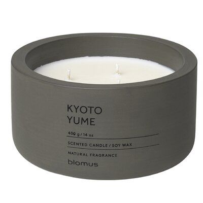 Blomus Scented candle - 3 wick each candle features a unique fragrance in a beautifully colored concrete container. Aromatic notes come from the natural world, which means that the room is just ever so subtly and lightly perfumed. | Blomus Kyoto Yume Scented Jar Candle, Soy in Brown, Size 5.1" L x 5.1" W x 2.6" H | Wayfair Contemporary Candles, Colored Concrete, Concrete Containers, Cement Candle, Unique Fragrance, Green Candle, The Natural World, Jar Candle, Succulent Pots