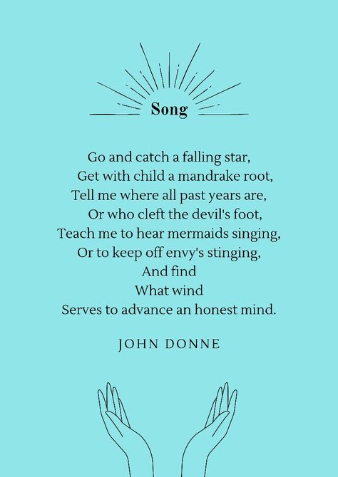 Falling Star Tattoo, Catch A Falling Star, John Donne, Falling Star, Star Tattoo, Falling Stars, Random Thoughts, Star Tattoos, A Poem