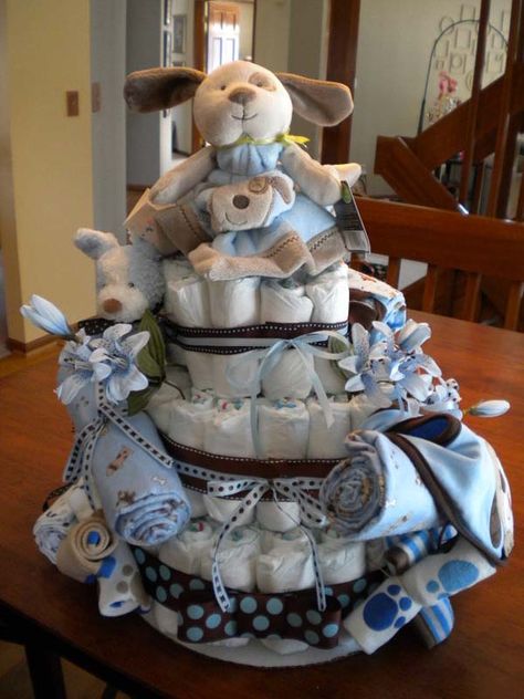 Baby Shower Cakes | ... boys love puppy dog diaper cake theme diaper cakes for boys 600x800 Puppy Dog Baby Shower Ideas, Boy Baby Shower Cake Ideas, Diaper Cakes For Baby Boy, Puppy Baby Shower Theme, Dog Baby Shower Theme, Baby Boy Diaper Cake, Baby Shower Themes For Boys, Puppy Baby Shower