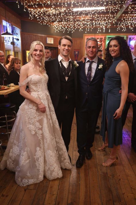 Chicago Fire: First Look at Brett and Casey’s Wedding Photos! Brettsey Chicago Fire, Chicago Fire Gabby, Chicago Fire Brett, Pictures In Chicago, Sylvie Brett, Fire Wedding, Matt Casey, Kara Killmer, Taylor Kinney