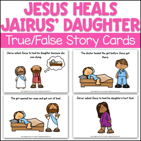 Jesus Heals Jairus' Daughter: Christian Preschool Activities - PreKinders Preschool Activities Jesus Raises Jairus Daughter Craft, Jairus Daughter Activity, Jesus Heals 10 Lepers Craft, Jairus Daughter Craft, Jesus Is Tempted Craft For Kids, Jesus Heals Jairus Daughter Craft, Jairus Daughter Bible Story, Jarius Daughter Craft Jesus Heals, Jesus Heals Craft