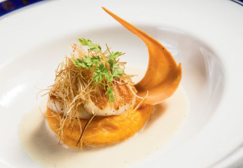 Sweet Potato Puree, Wine Pairings, Potato Puree, Minced Onion, Myrtle Beach Sc, Pan Seared, Fennel Seeds, Fish And Seafood, Saute Pan