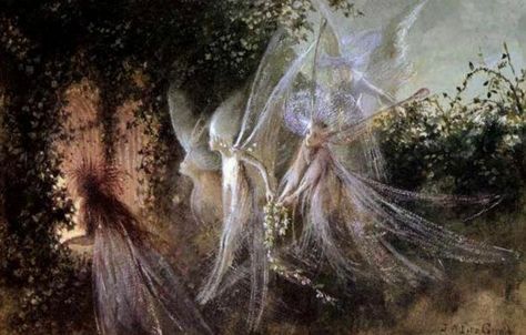 Mysterious Worlds: Travels to the Faerie and Shamanic Realms: There are many accounts of a land of immortality and eternal youth in world myths and legends, as well as shamanic and indigenous spiritual traditions. | Rev Kirk wrote of the fairy realm. Irish Fairy, Gothic Arch, Alfred Stevens, Fairy Paintings, Albert Bierstadt, Nature Spirits, Ancient Origins, Folk Tales, Fairy Art