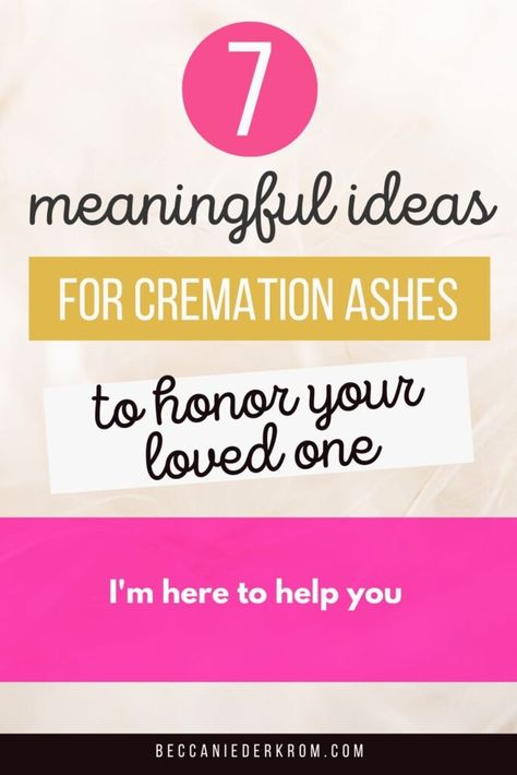 Honoring Their Memory: 7 Meaningful Ideas for Cremation Ashes - Becca Niederkrom Cremains Ideas Unique, Cremation Ashes Ideas, Remembrance Jewelry, Funeral Planning, Cremation Ashes, One With Nature, Program Ideas, French Culture, Memorial Garden