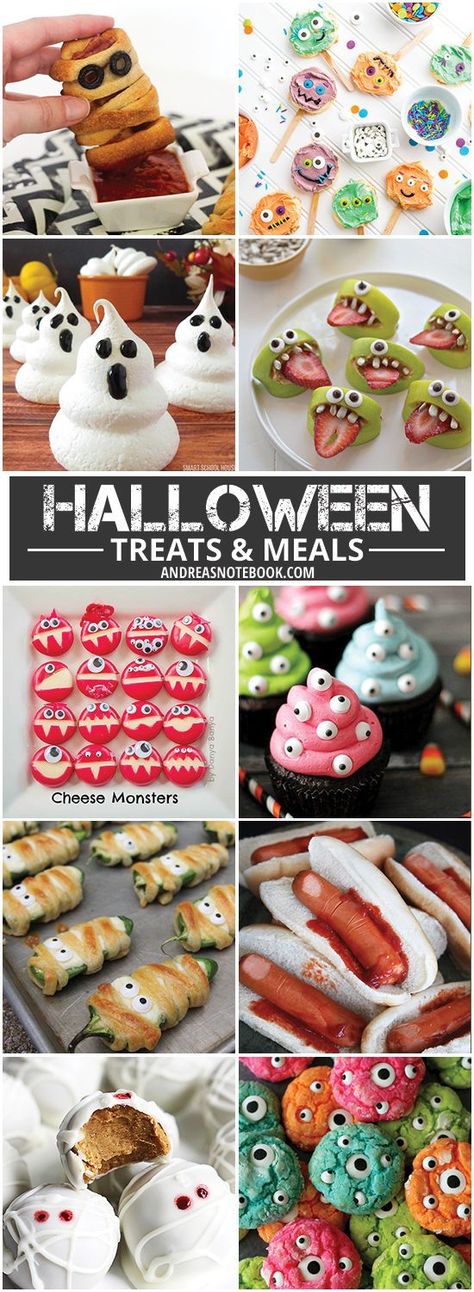 Halloween Treats and Meals - monster treats - silly treats - healthy Halloween food - Gross Halloween Food Mummy Pizza Bites, Gross Halloween Foods, Scary Halloween Treats, Mummy Treats, Silly Halloween, Halloween Cakes Easy, Healthy Halloween Food, Scary Food, Monster Treats