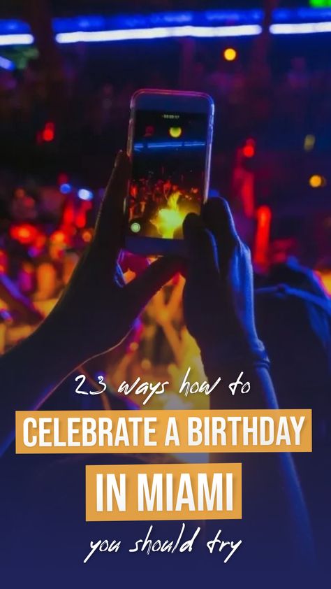 Planning a birthday, whether it’s your own or someone else’s, doesn’t have to be difficult. If you are going to have an amazing and special day in Miami, here are some fun activities you can try to celebrate your birthday in Miami. Go check this out! 30th Birthday Miami, Miami Birthday Ideas, 21st Birthday In Miami, Miami Birthday Trip, Birthday In Miami, Boozy Food, 27 Birthday Ideas, Miami Birthday, Husband 40th Birthday