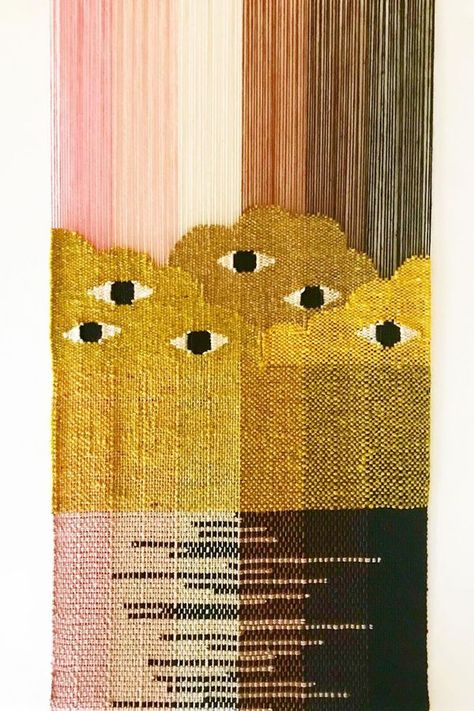 Tapestry Loom Weaving, Contemporary Tapestries, Contemporary Weaving, Tapestry Loom, Weaving Loom Diy, Fiber Wall Art, Weaving Loom Projects, Contemporary Textiles, Contemporary Embroidery