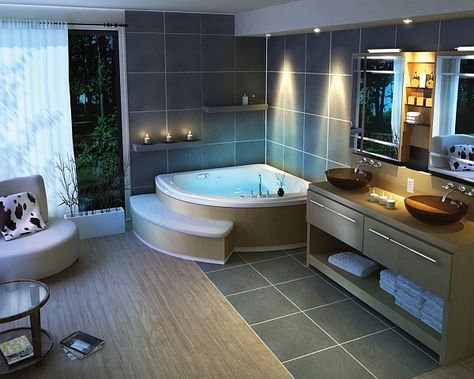 contemporary bathroom with chair and coffee table Elegant Bathroom Design, Design A Space, Bathroom Design Decor, Bathroom Spa, Small Bathroom Design, Dream Bathrooms, Elegant Bathroom, Bathroom Design Small, Bathroom Colors