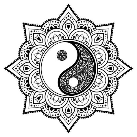 751 Yin Yang Mandala Stock Photos, Pictures & Royalty-Free Images - iStock Yin Yang Tattoo Design, Dotwork Tattoo Mandala, Yin Yang Tattoo, Yang Tattoo, Henna Drawings, Henna Mandala, Sacred Geometry Patterns, Yin Yang Art, Boho Tattoos