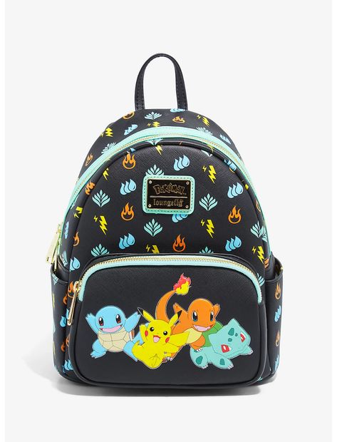 Loungefly Pokemon Starters Mini Backpack Summer Convention Exclusive Ariel Backpack, Pokemon Backpack, Mickey Backpack, Stitch Backpack, Pokemon Starters, Disney Maleficent, Sequin Backpack, Floral Backpack, Loungefly Bag