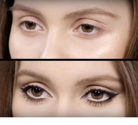 Using a nude eyeliner White Eyeliner Highlight, White Eyeliner Lower Lash Line, Makeup With White Eyeliner Under Eye, White Eyepencil Eye, White Bottom Eyeliner, White Water Line Makeup Looks, White Water Line Makeup, White Eyeliner Makeup Waterline, White Eyeliner Under Eye