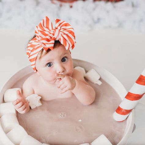 Hot Cocoa Baby Photoshoot, Winter Baby Pictures, Shelbyville Indiana, Coco Baby, Fall Baby Pictures, Hot Chocolate Christmas, Diy Hot Cocoa, Baby Milestones Pictures