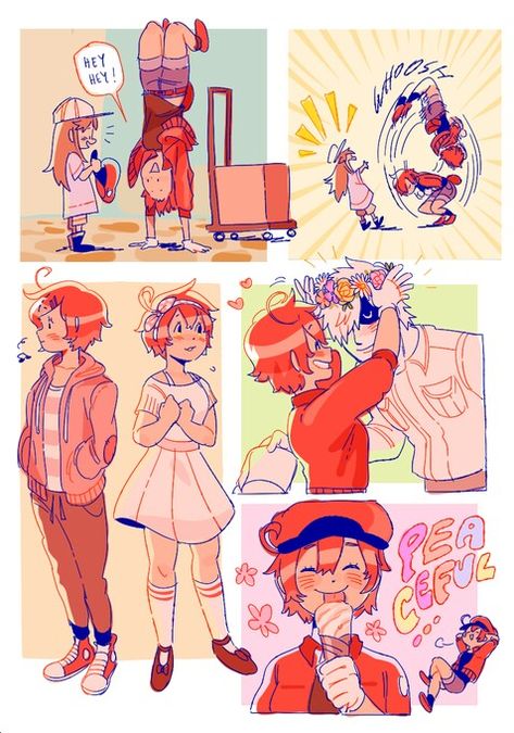 Cells At Work Fanart, Cells At Work, 영감을 주는 캐릭터, Fanarts Anime, Vibrant Colours, Anime Comics, Anime Memes, Animal Crossing, Anime Funny