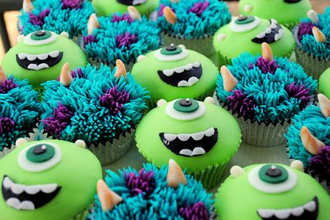 Monster University Cupcakes, Monster University Cakes, Monsters Inc Cupcakes, Monster University Birthday, Monster Inc Cakes, Monsters Inc Baby Shower, Monsters Inc Baby, Monster Inc Birthday, Mike And Sulley